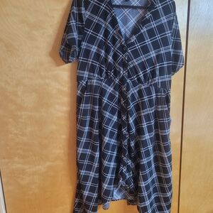 Torrid Black and White Asymmetrical Dress